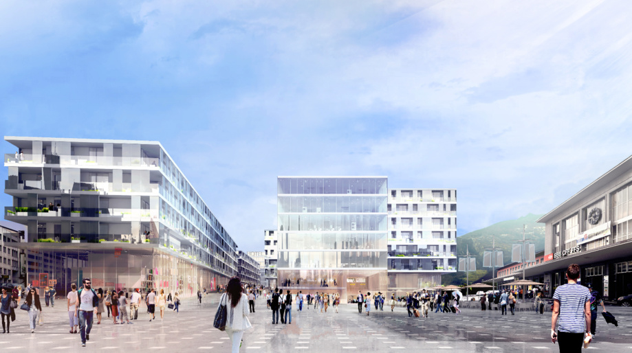 Credit Suisse: 200 mio CHF dans le projet immobilier de la gare de Sion