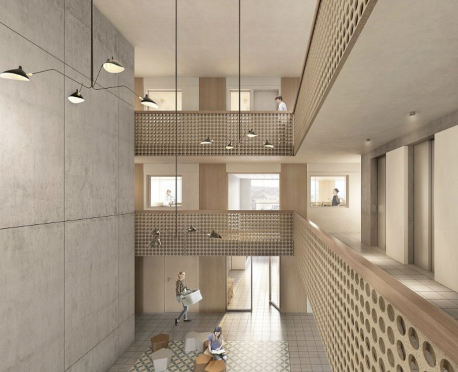 Le «Projet Pi» offre un concept résidentiel inédit avec piazza et clusters de voisinage verticaux (Image: ©Filippo Bolognese).